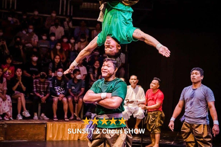 Siem Reap: Sunset, Dinner, and Circus Show with Pickup Siem Reap: Sunset, Dinner, and Circus Show with Pickup