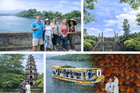 Hue: Royal Tombs & Pagoda Private Tour By Dragon Boat & Car - Image 2