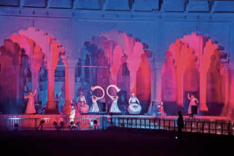 Delhi: Red Fort Light & Sound Show with Private Car & Guide Red Fort Light and Sound Show Ticket+Car+Guide