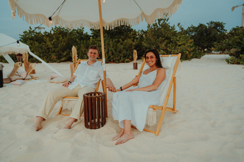 Aruba Eagle Beach: Romantische picknick bij zonsondergang in een luxe cabana