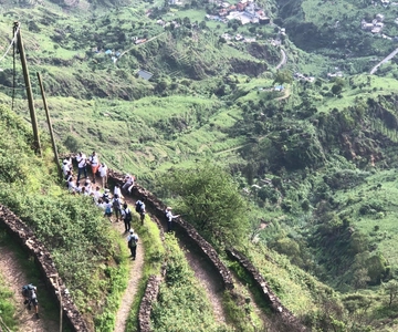 Caminhada da cratera do vulcão Cova até a Ribeira Paúl