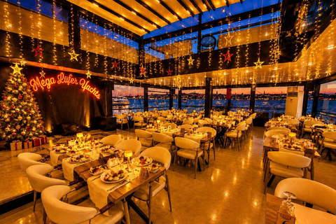 Istanbul: New Year's Eve Bosphorus Cruise w/ Dinner Option VIP Dinner Menu, Alcoholic Drinks, and Hotel Transfer