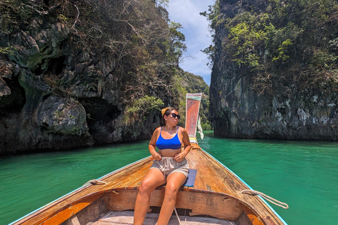 Koh Yao Yai/Noi: Tour privado en barco de cola larga de excursión por las islasTour privado desde el muelle de Manoh