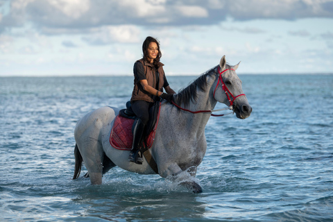 Mauricio: Paseo a caballo por la playa desierta de Riambel