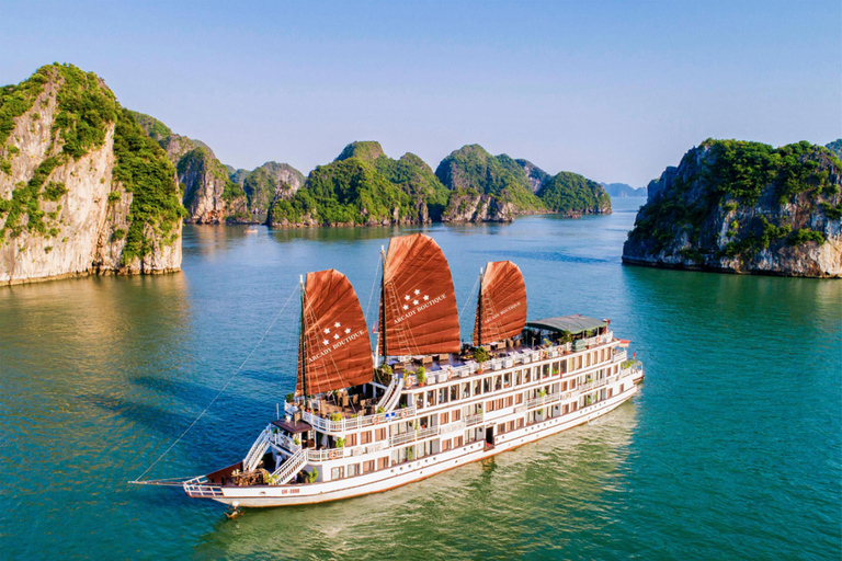 Hanoi: 2D/1N Halong bay tour with 5 Star Boutique CruiseOption 1: Pick-up from Hanoi