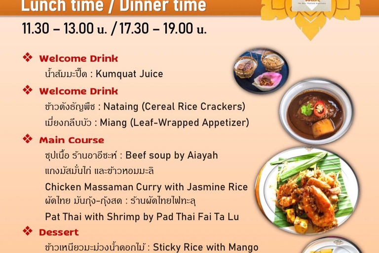 Bangkok : visite en bus à impériale avec repas Michelin et 20 sites emblématiquesMenu halal (déjeuner, dîner, soirée)