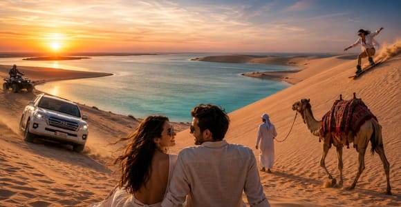 Doha: Inland Sea, Desert Safari, Camel Ride and Sandboarding