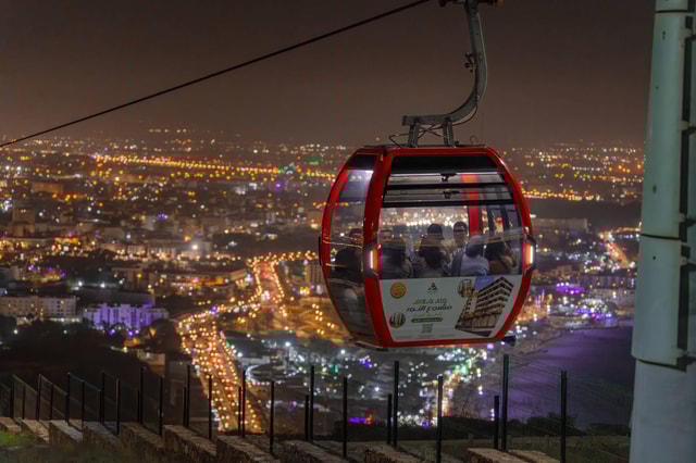 Agadir: ticket voor een ritje met de kabelbaan bij nacht