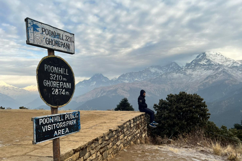 De Pokhara: 4 dias de caminhada em Ghorepani Poon Hill com guia