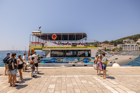 Spalato: Crociera a Hvar, Brač e Pakleni con pranzo e bevandeLesina, Brazza e isole Spalmadori: crociera con pranzo e bevande da Spalato