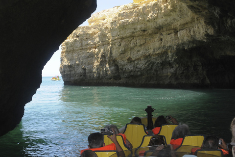 Algarve: Båttur längs kusten med delfinskådning och grottor