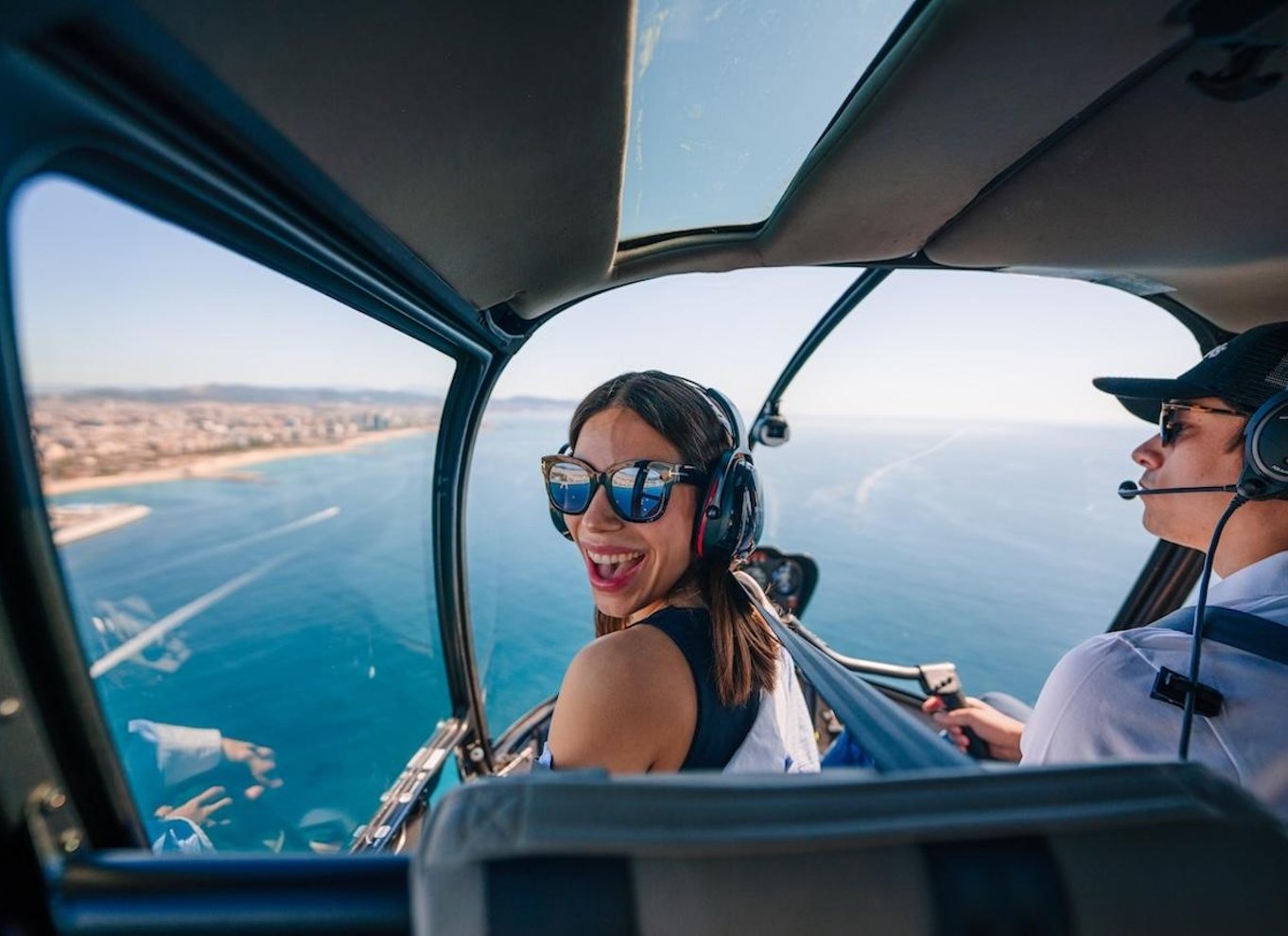 Barcelona: Helikopterflyvning og bådtransport til heliport