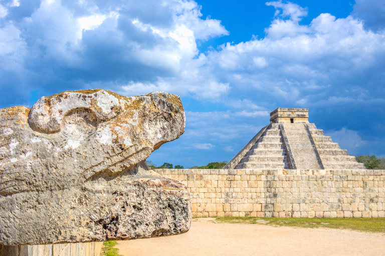 From Cancun: Chichen Itza, cenote, Valladolid, and Tequila Excursion with pickup in Cancun and buffet lunch