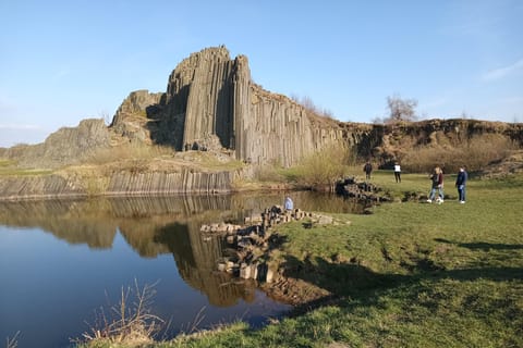 From Prague: Glass Workshop, Beer & Volcanic Landscape Hike