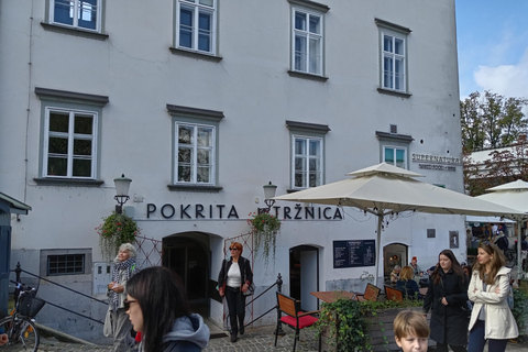 Ljubljana: City Center Walking Tour esperienza tempo/storia.