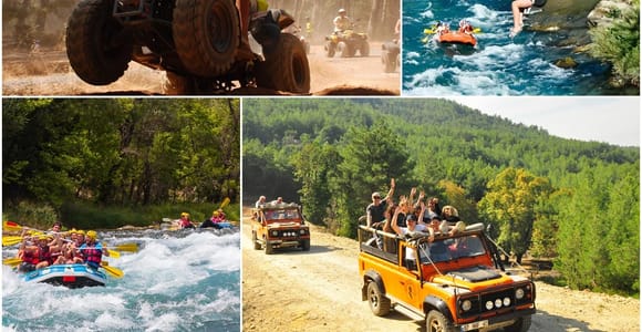 Alanya: Super Combo Quad, Buggy, Rafting & Zipline w/Lunch