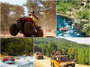 Città di Side: Tour in quad, buggy, rafting e zipline con pranzo