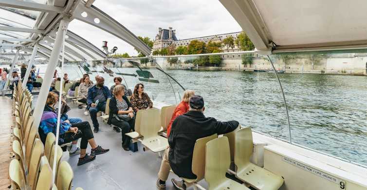 Paris: Hop-on-hop-off sightseeing med båt – 1 eller 2 dagar