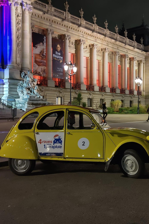 Paris: Private Guided City Tour at Night in Citroën 2CV | GetYourGuide