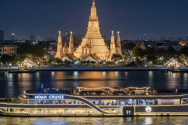 Bangkok: Noah 6 Stars Luxury Chaophraya River Dinner Cruise Departure From Iconsiam at 19:45h