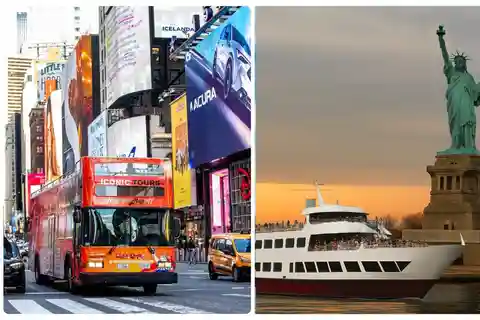 NY: Night City Lights Tour + Gratis rondvaart Vrijheidsbeeld
