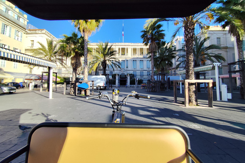 Nizza: tour della città in famiglia in bicicletta Taxi elettrico (4 posti)