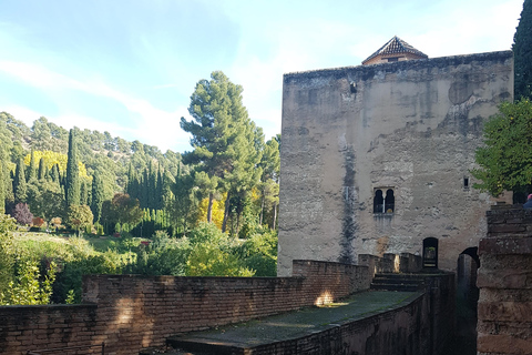Alhambra: szybkie zwiedzanie ogrodów Generalife i AlcazabyAlhambra: ogrody Generalife i Alcazaba w trybie przyspieszonym