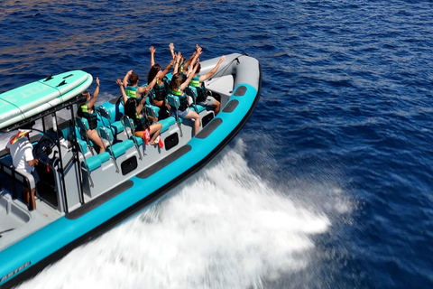 Mallorca: 2h speedboat tour, visit caves, cliffs and snorkel