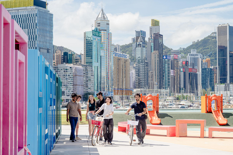 Victoria Harbour Shoreline Bike + Street Food Half-day Tour