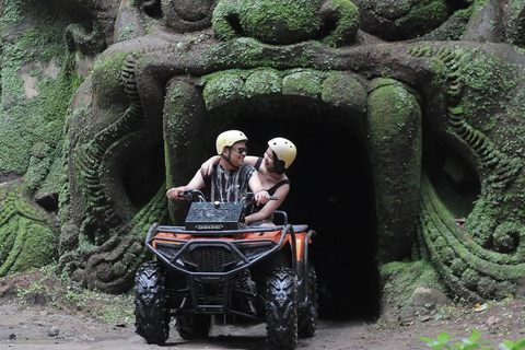 Bali: Real Temple Run Cave Quad Adventure & Jungle Trails ATV Tandem + Hotel Transfer
