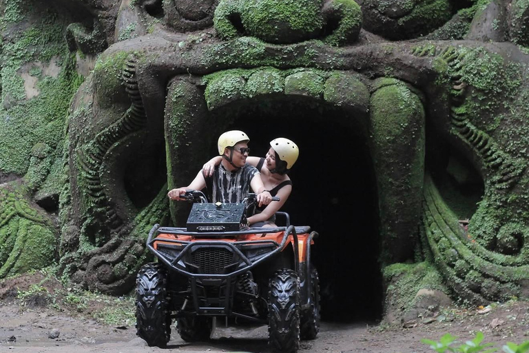 Bali: Real Temple Run Cave Quad Adventure & Jungle Trails ATV Tandem + Hotel Transfer