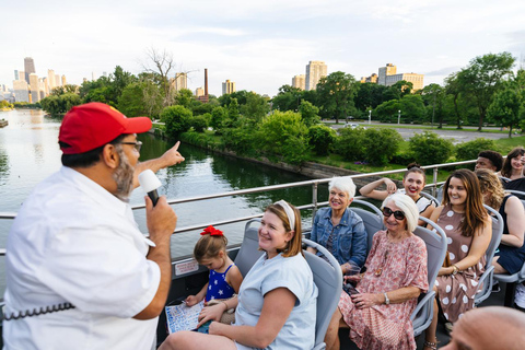 Chicago: Sunset Tour by Open-top Bus with Live Guide Panoramic Sunset Tour