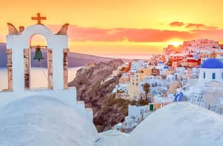 Santorini: tour en autobús turístico tradicional con puesta de sol en Oia