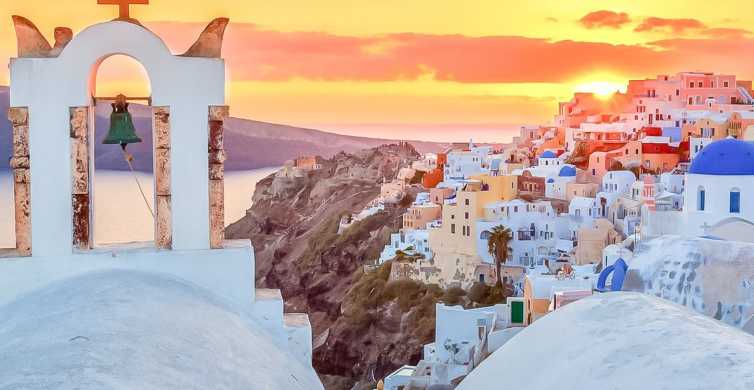 Santorin: Traditionelle Sightseeing-Bus-Tour mit Sonnenuntergang in Oia
