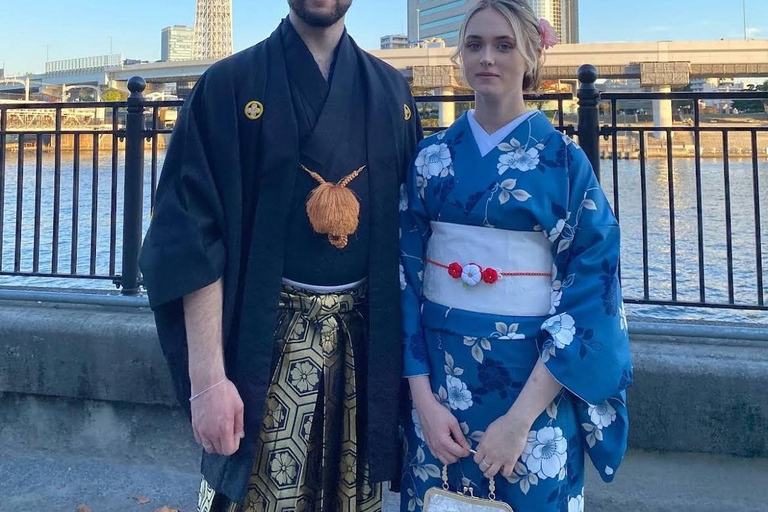 Tokyo Asakusa: Kimono Rental with Hair & Optional Photos Standerd Kimono Rental ➕café break（one drink)