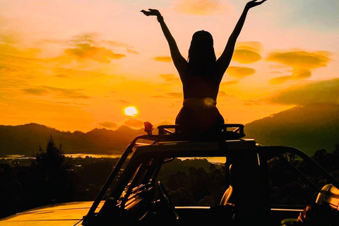 Bali: Mount Batur Sunrise Jeep and Hot Spring with Breakfast Only Tour jeep without (no) pick up and & off and hot spring