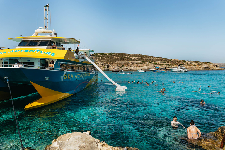 Malta: Gozo & Comino Islands, Blue Lagoon & Seacaves Tour Comino and Gozo islands with Bus to Gozo's capital