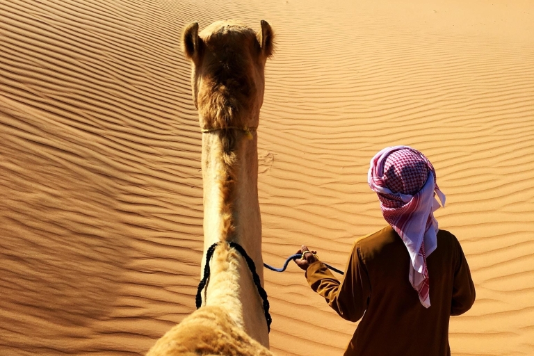 Wspólne pustynne safari, przejażdżka na wielbłądzie, sandboarding i morze śródlądowe