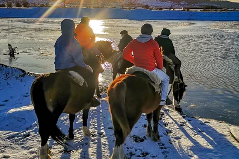 Passeggiate a cavallo vicino allo Stretto di Magellano
