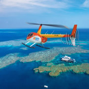From Cairns: Outer Reef Pontoon, Island & Helicopter Tour