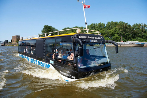 Hamburgo: Ingresso de ônibus anfíbio fluvial e terrestre