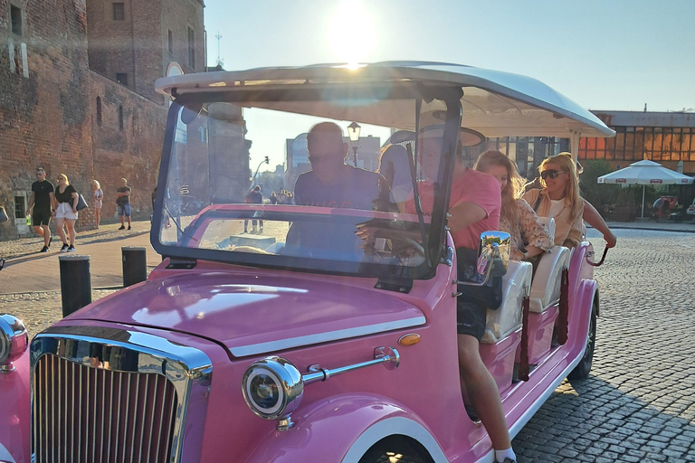 Gdańsk: Stylish Pink Retro Party Ride with Music & Photos