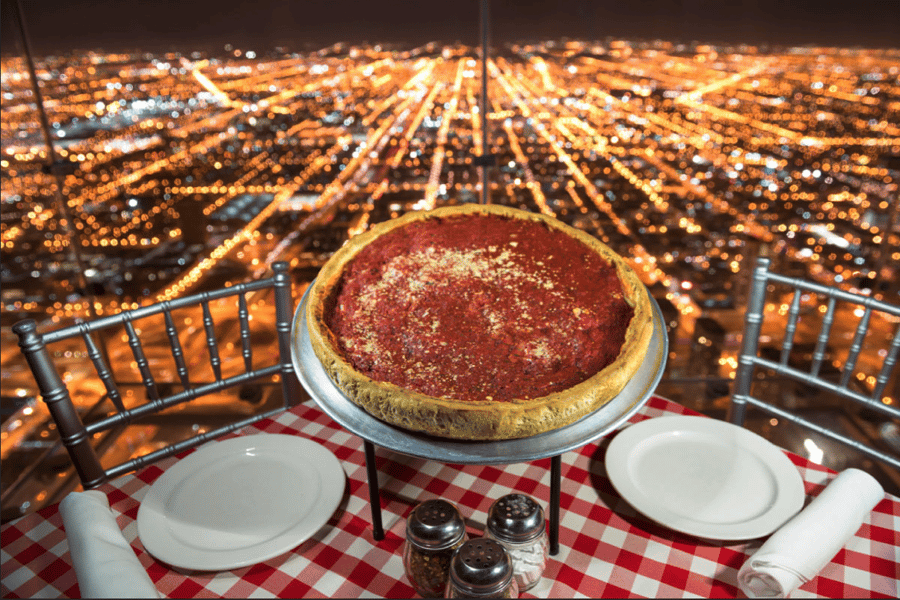 Chicago: Skydeck Ticket und Deep Dish Pizza Dinner