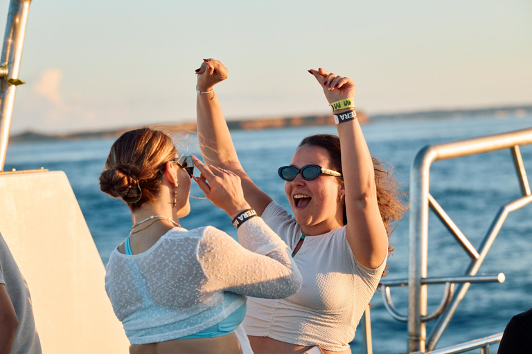 Ibiza: Formentera Boat and Bike Guide Tour +Sunset Party Gold Edition: Formentera Bike & Boat Adventure from Ibiza
