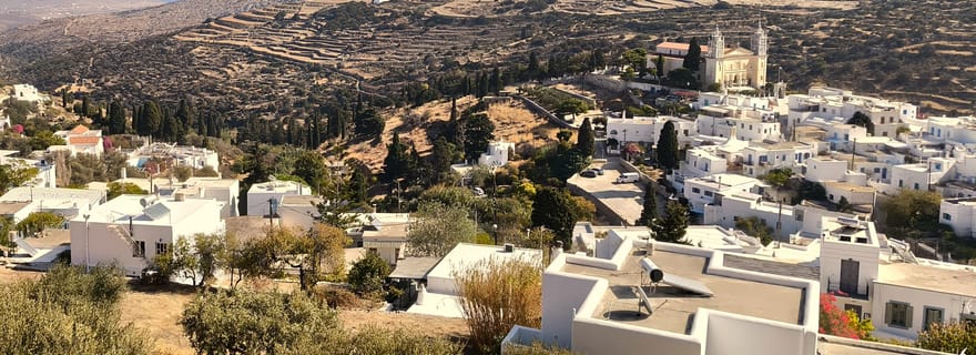 Visite de Paros au coucher du soleil : village de Lefkes et coucher de soleil à Paroikia