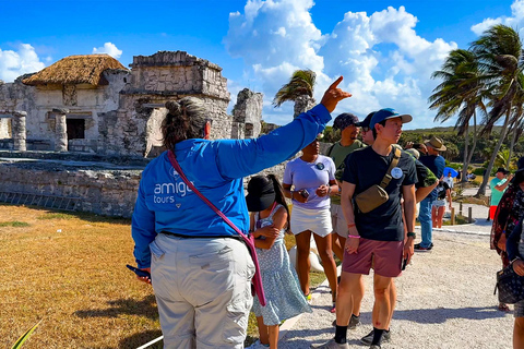 De Cancun: Excursão de um dia a Tulum e Chichen Itza com CenoteVisita com serviço de busca no hotel em Cancún