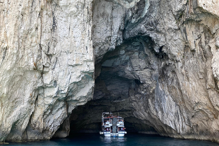 Parga: Iconic Paxos, Antipaxos & Blue Caves Cruise with Swim