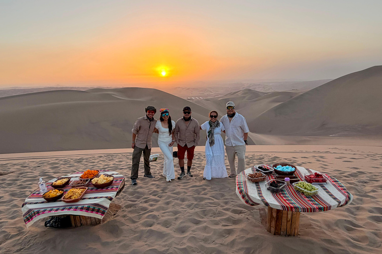 Huacachina: Sandboarding, Sunset, Picnic, Drinks, and Party in the Dunes Huacachina: Desert Escape, Sunset Picnic, Drinks, & After Party