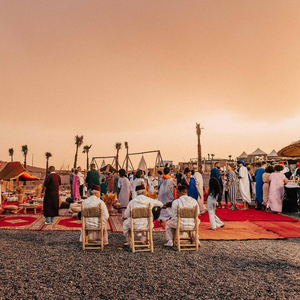 Marrakech: Agafay Desert Dinner Show with Sunset Camel Ride