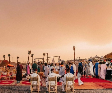 Marrakech: Agafay Desert Dinner Show with Sunset Camel Ride